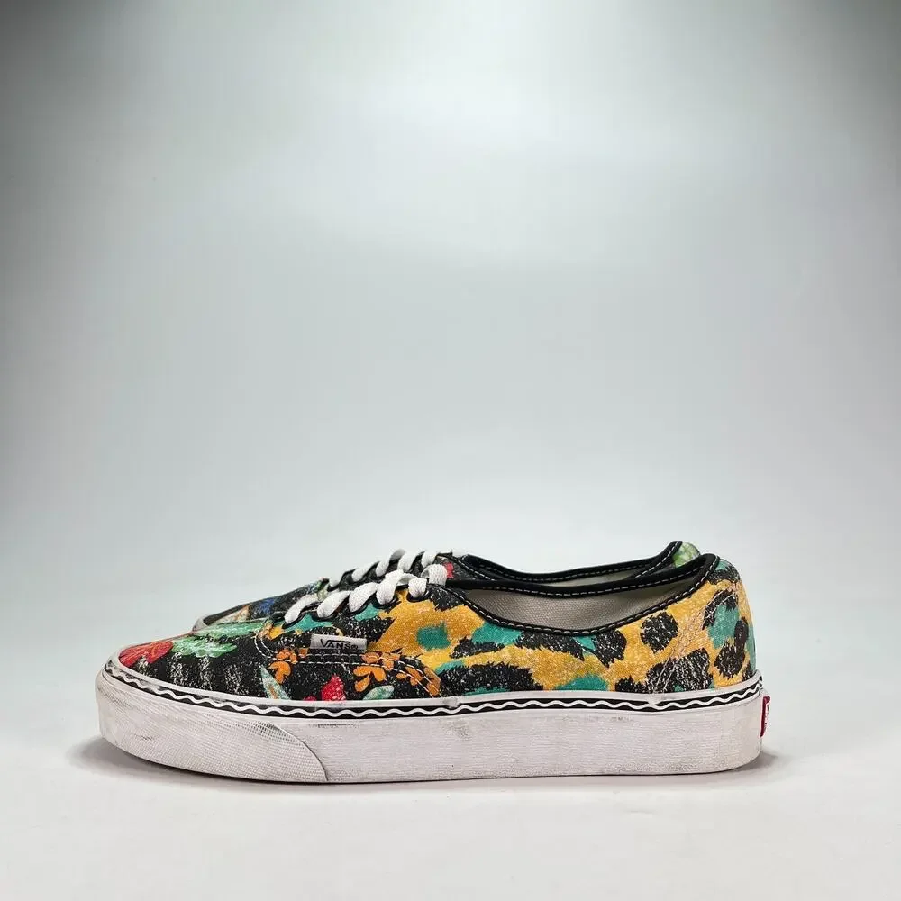Vans Authentic Crayola Multi Jungle Leopard Low Top Sneakers 721356 Men's Size 8